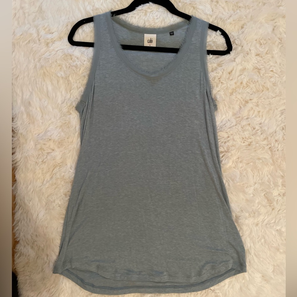 CAbi Fitted Gray Tank Top